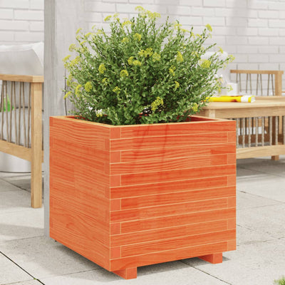 Vidaxx Pflanzgefäß 50x50x49,5 cm massives Kiefernholz, braun gewaschen