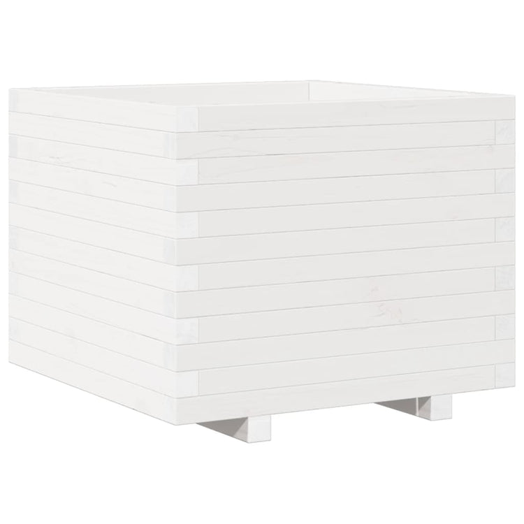 Vidaxx Pflanzgefäß 60x60x49,5 cm massives Kiefernholz weiß