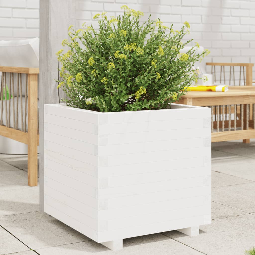 VIDAXL -Planungsbox 60x60x49.5 cm Festkiefer weiß