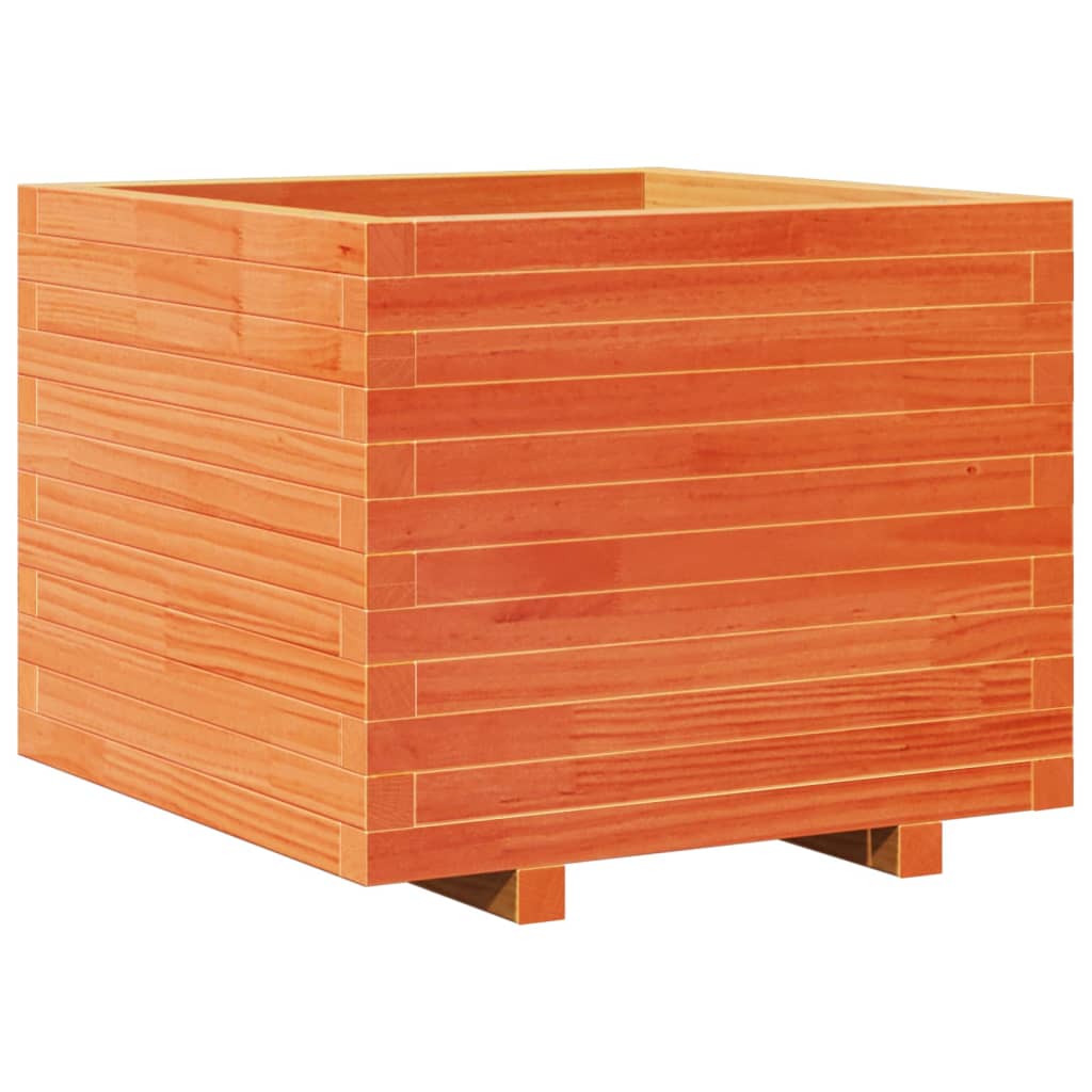 Vidaxx Pflanzgefäß 60x60x49,5 cm massives Kiefernholz, braun gewaschen