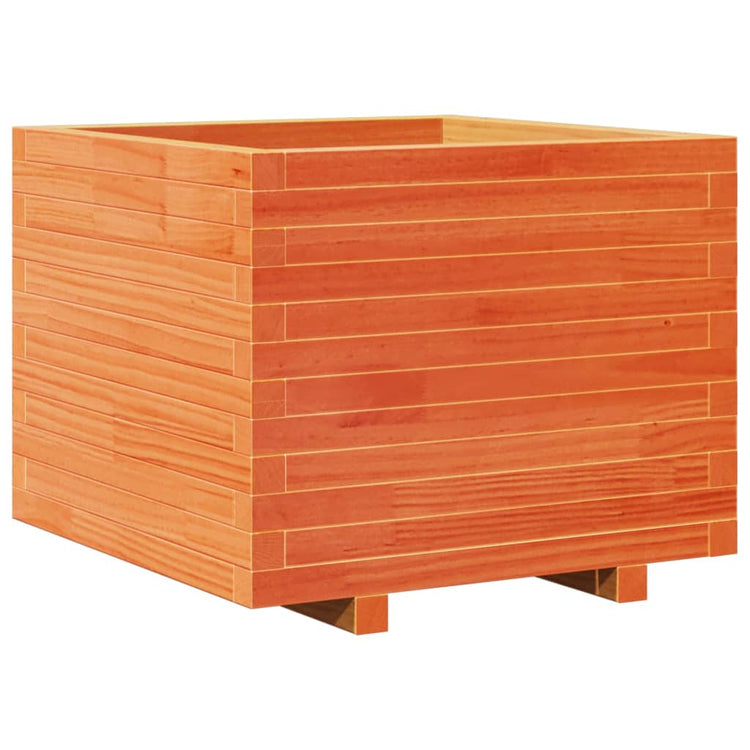 Vidaxx Pflanzgefäß 60x60x49,5 cm massives Kiefernholz, braun gewaschen