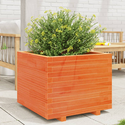Vidaxx Pflanzgefäß 60x60x49,5 cm massives Kiefernholz, braun gewaschen