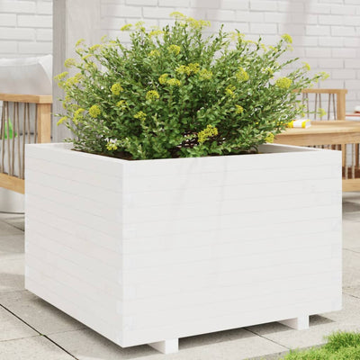 VIDAXL -Planungsbox 70x70x49.5 cm Festkiefer weiß