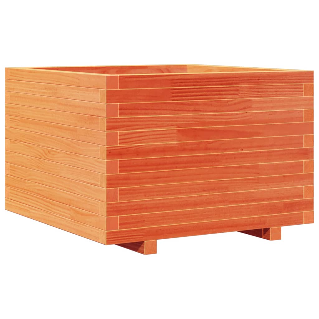Vidaxx Pflanzgefäß 70x70x49,5 cm massives Kiefernholz, braun gewaschen