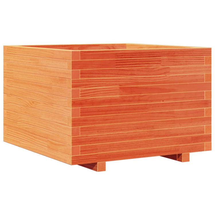 Vidaxx Pflanzgefäß 70x70x49,5 cm massives Kiefernholz, braun gewaschen