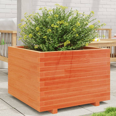 VIDAXL -Pflanzer Big 70x70x49.5 cm Festkiefer Wäsche braun