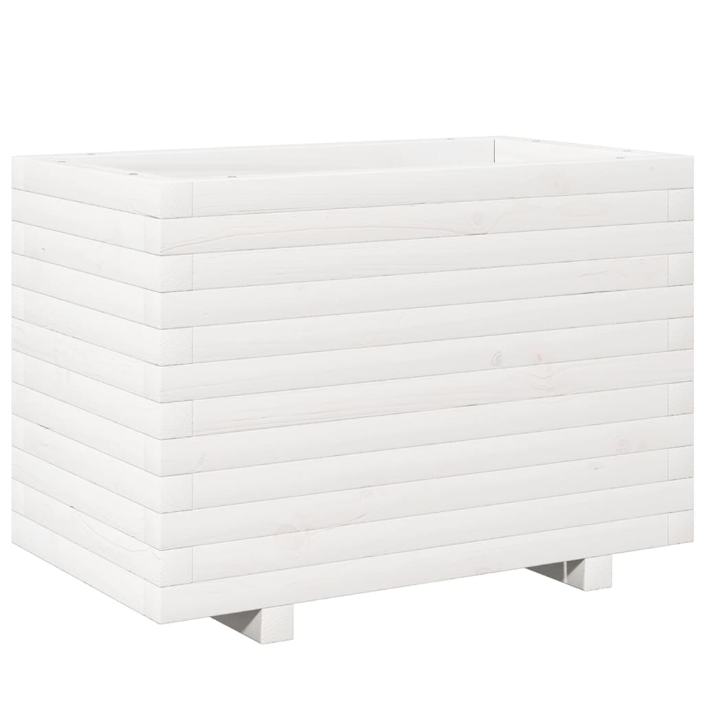 VIDAXL -Planungsbox 70x40x49.5 cm Festkiefer weiß