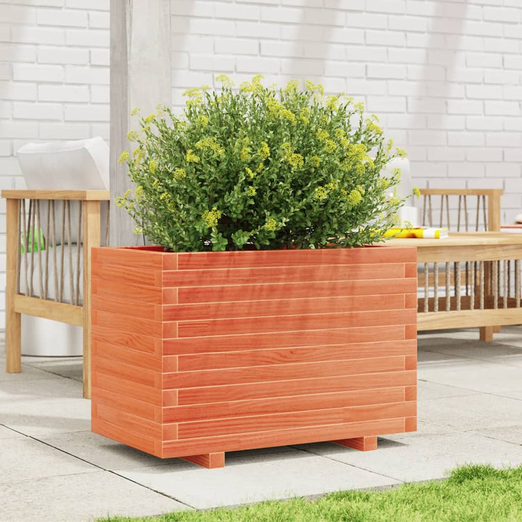 VIDAXL -Planungsbox 70x40x49.5 cm Festkiefer Wäsche braun