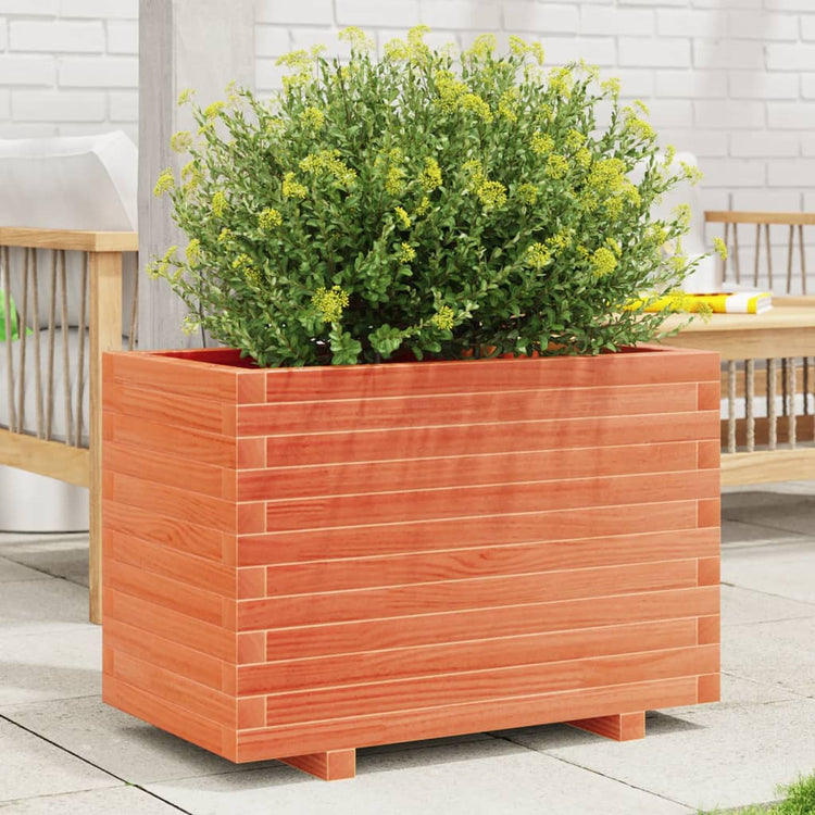VIDAXL -Planungsbox 70x40x49.5 cm Festkiefer Wäsche braun