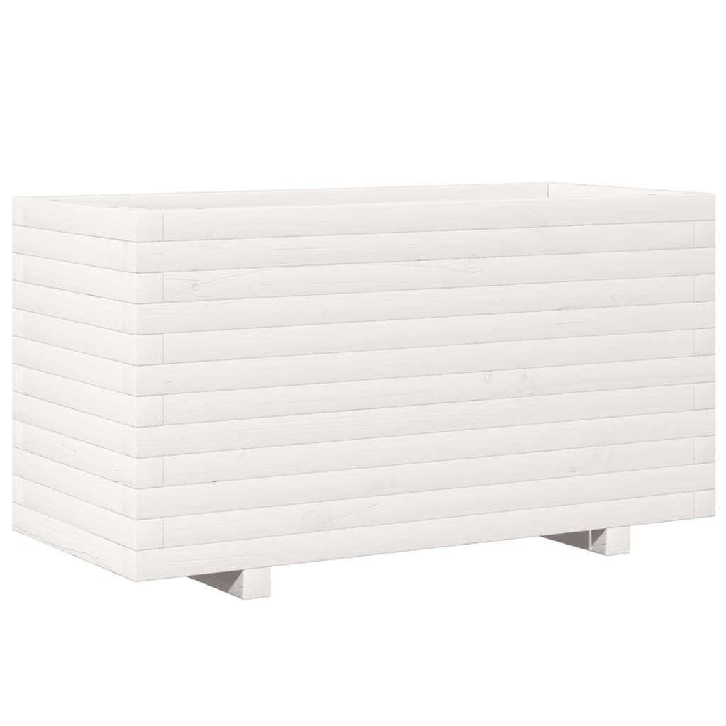 VIDAXL -Planungsbox 90x40x49.5 cm Festkiefer weiß