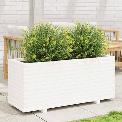 VIDAXL -Planungsbox 110x40x49.5 cm Festkiefer weiß