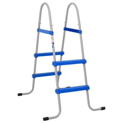 Vidaxl Swimmingpool Leiter für oberirdische Schwimmbad 84 cm Stahl und Kunststoff