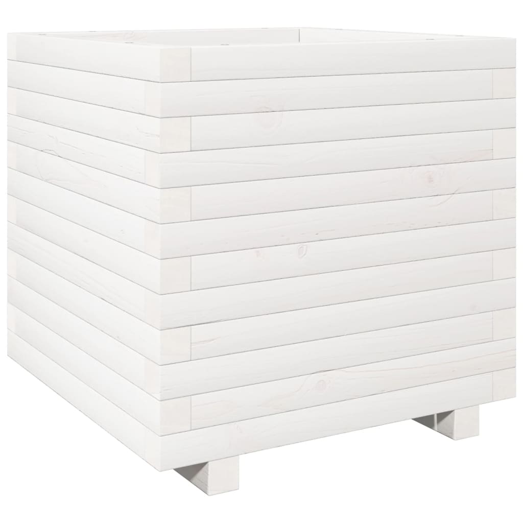 VIDAXL -Planungsbox 50x50x49.5 cm Festkiefer weiß