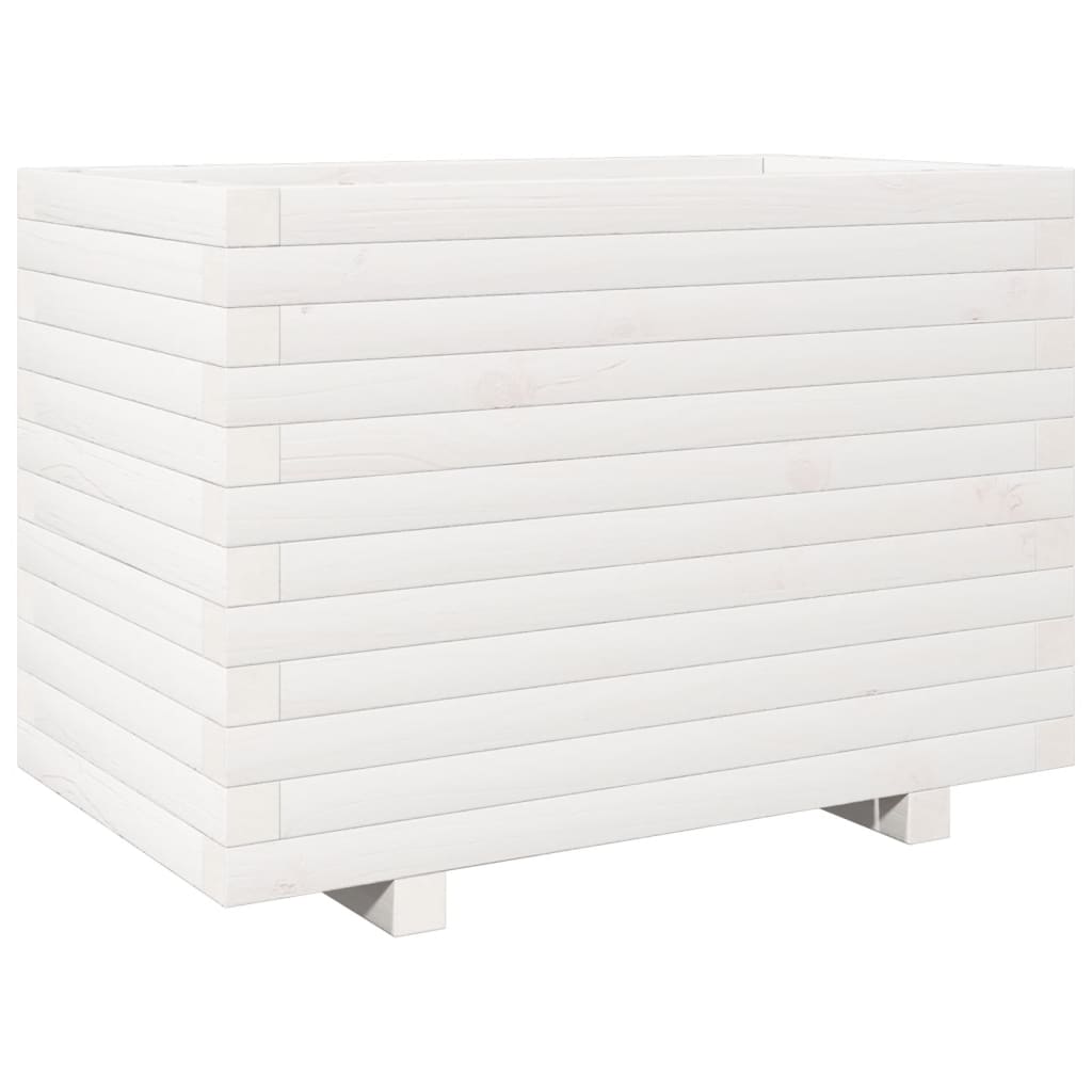Vidaxx Pflanzgefäß 70x40x49,5 cm massives Kiefernholz weiß