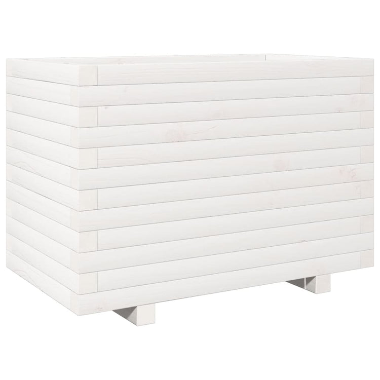 Vidaxx Pflanzgefäß 70x40x49,5 cm massives Kiefernholz weiß