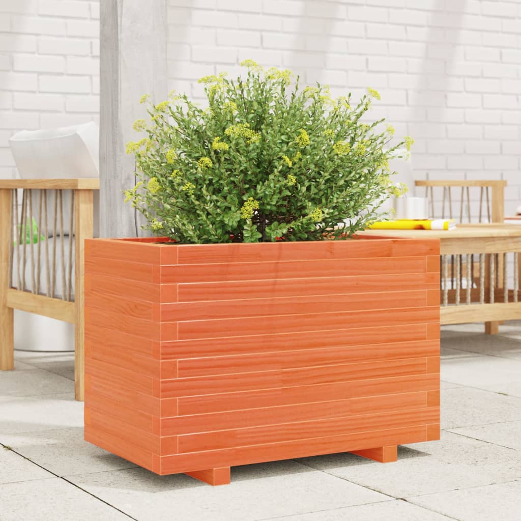 Vidaxx Pflanzgefäß 70x40x49,5 cm massives Kiefernholz, braun gewaschen