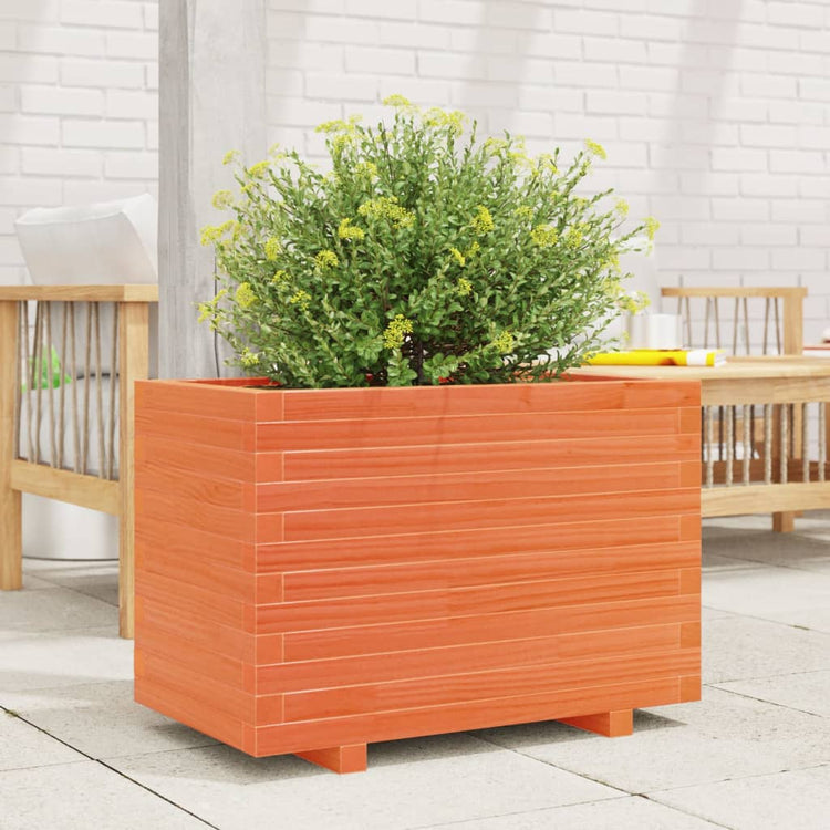 Vidaxx Pflanzgefäß 70x40x49,5 cm massives Kiefernholz, braun gewaschen