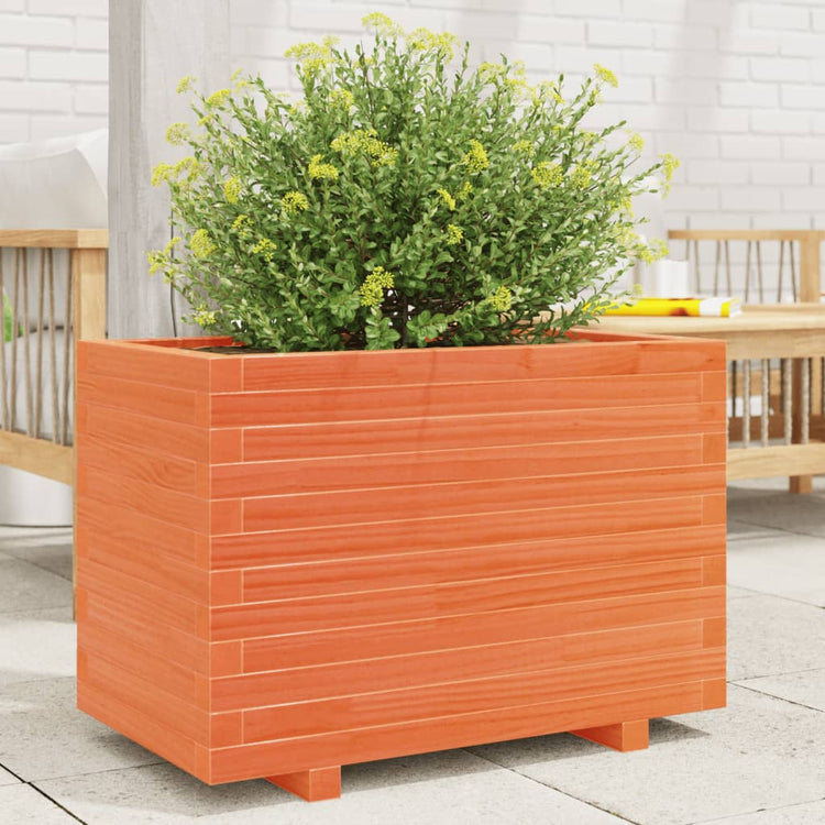 Vidaxx Pflanzgefäß 70x40x49,5 cm massives Kiefernholz, braun gewaschen