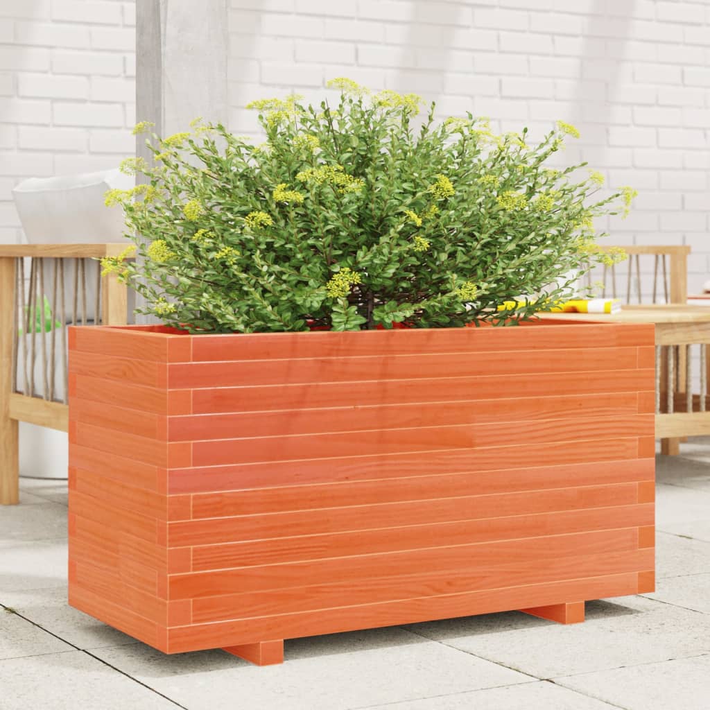 Vidaxx Pflanzgefäß 90x40x49,5 cm massives Kiefernholz, braun gewaschen