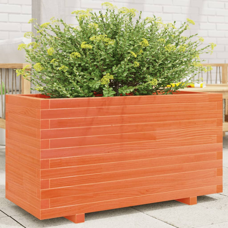 Vidaxx Pflanzgefäß 90x40x49,5 cm massives Kiefernholz, braun gewaschen