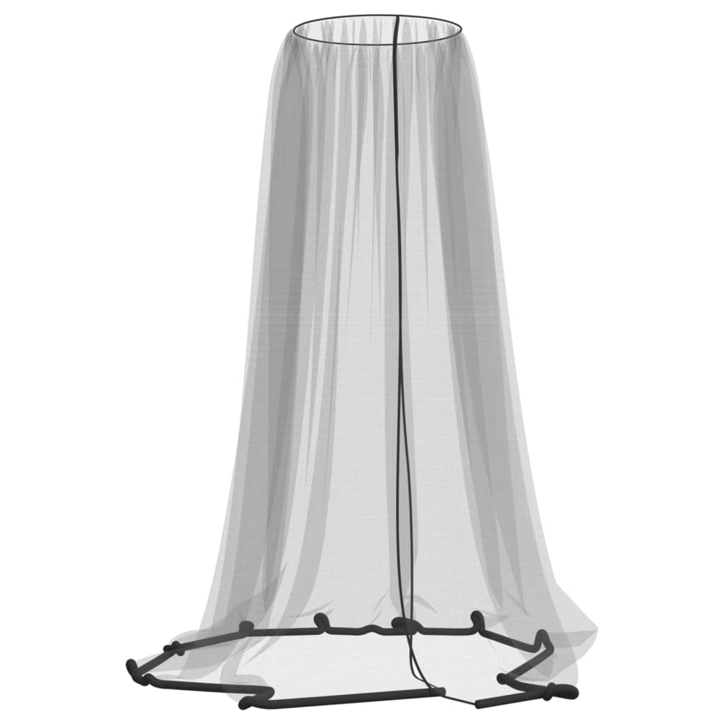 Vidaxl Moskitonetz für Regenschirm 220 mesh φ300x230 cm Schwarz