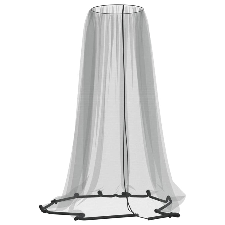 Vidaxl Moskitonetz für Regenschirm 220 mesh φ300x230 cm Schwarz