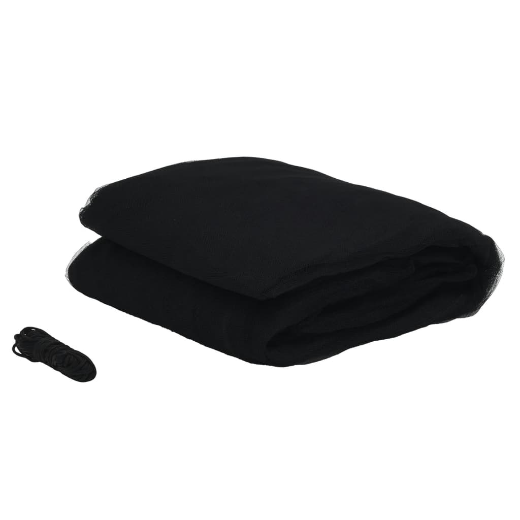 Vidaxl Moskitonetz für Regenschirm 220 mesh φ300x230 cm Schwarz