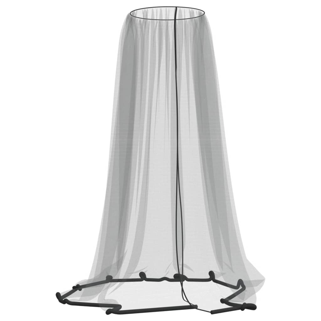 Vidaxl Moskitonetz für Regenschirm 220 mesh φ330x250 cm Schwarz