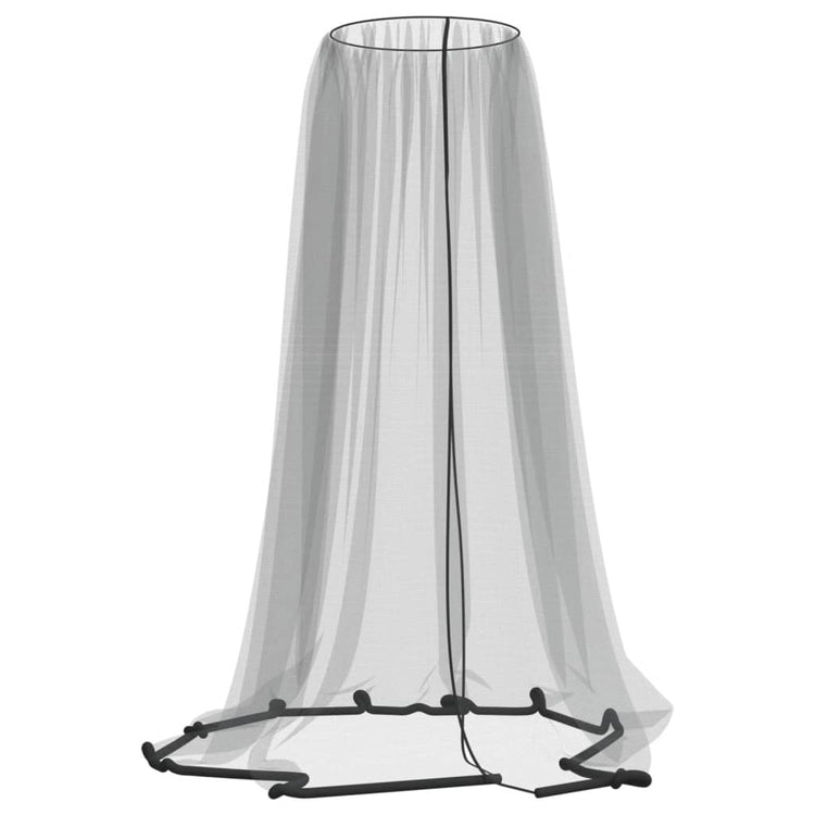 Vidaxl Moskitonetz für Regenschirm 220 mesh φ330x250 cm Schwarz