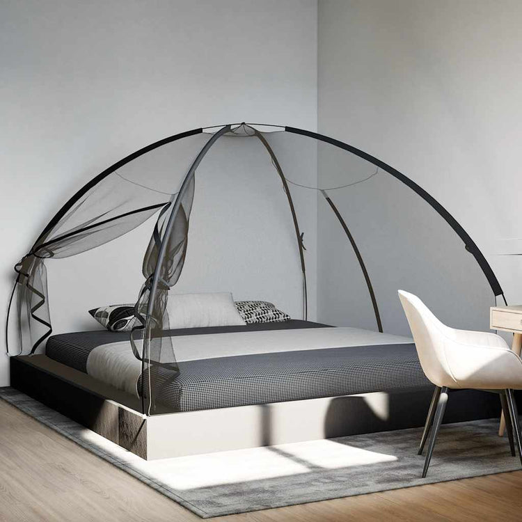 Vidaxx Moskitonetz mit Türen Mongolei 220 Mesh 200x200x135 cm schwarz