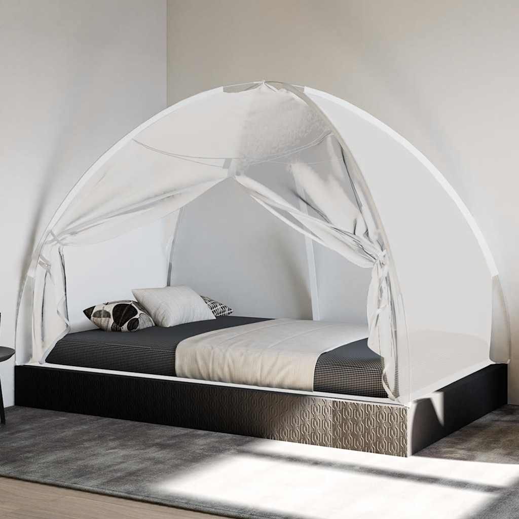 Vidaxl Moskitonetz mit Türen Mongolien 220 mesh 200x120x130 cm Weiß