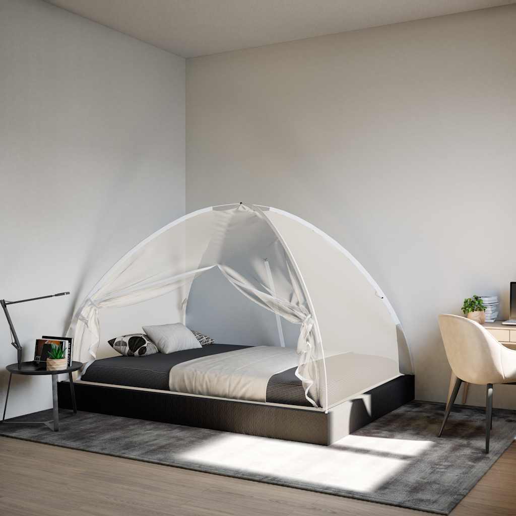 Vidaxl Moskitonetz mit Türen Mongolien 220 mesh 200x120x130 cm Weiß
