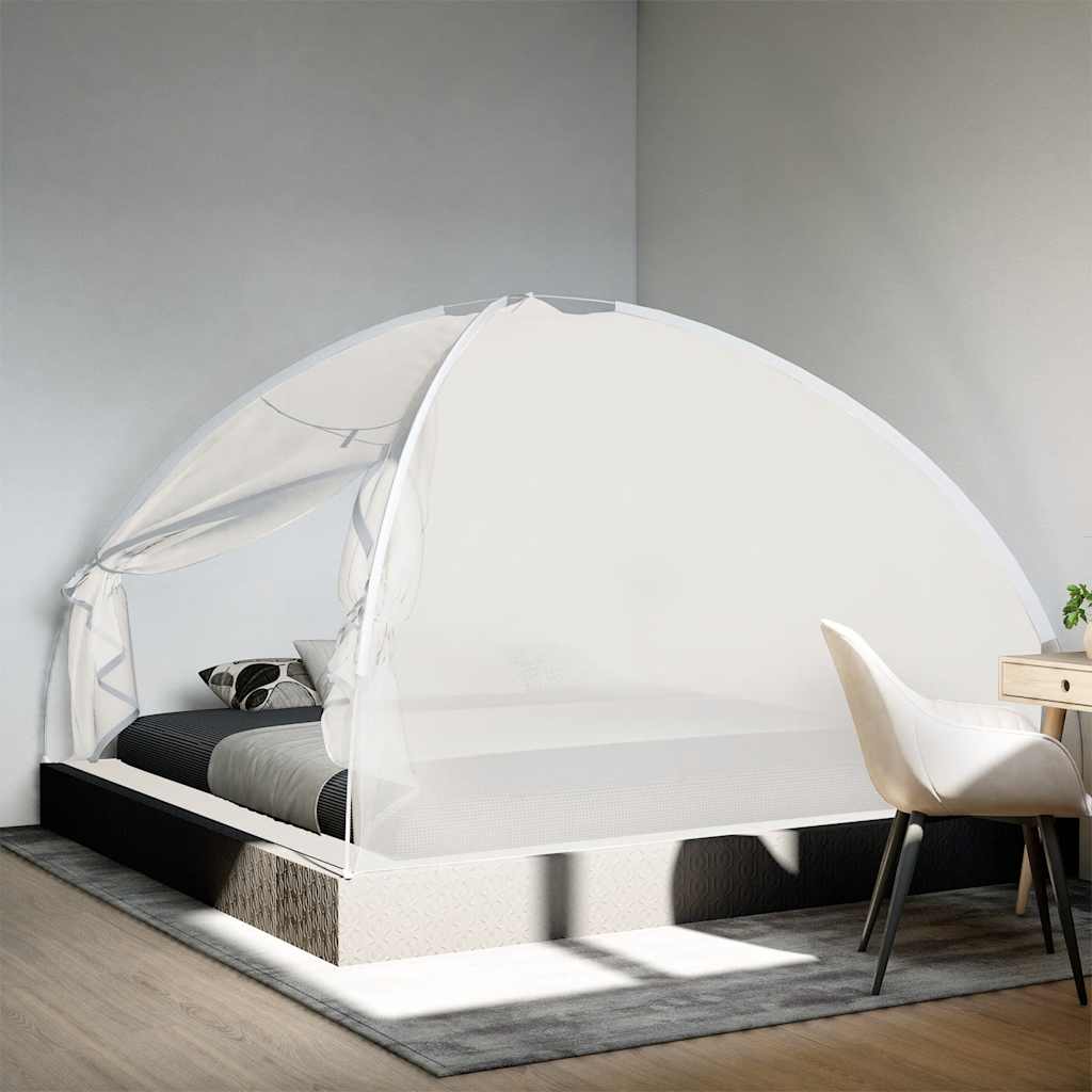 Vidaxl Moskitonetz mit Türen Mongolien 220 mesh 200x200x130 cm Weiß