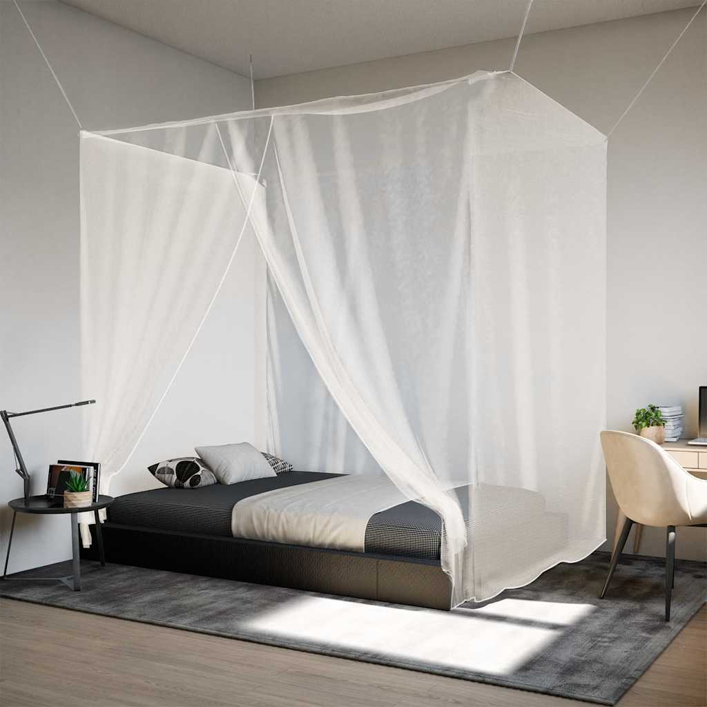 Vidaxl Hanging Mosquiton Net 156 Mesh 220x120x150 cm Weiß