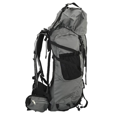 Vidaxl Walking Rucksack 100 l Oxford Stoff grau