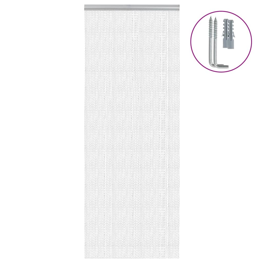 VIDAXL -Fliegenvorhangketten 80x221 cm Aluminium