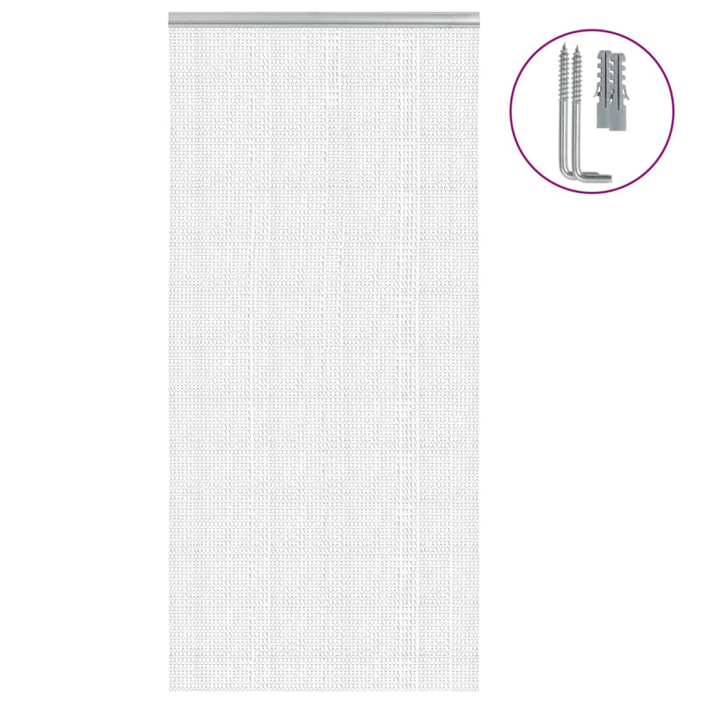 VIDAXL -Fliegenvorhangketten 100x212 cm Aluminium