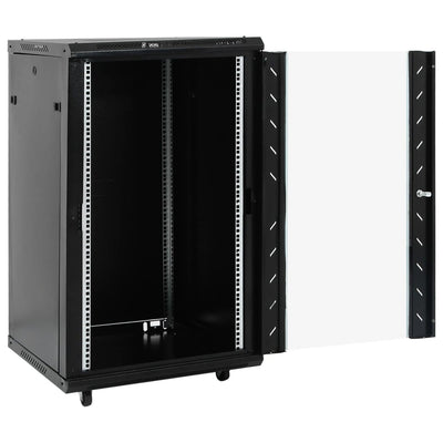VIDAXL -Netzwerkschrank mit Rotary -Rädern 18h 19 IP20 60x60x100 cm