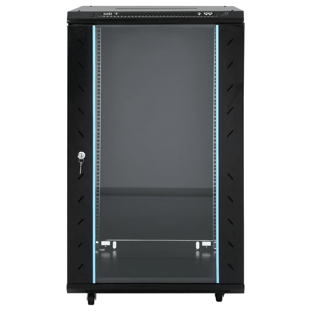 VIDAXL -Netzwerkschrank mit Rotary -Rädern 18h 19 IP20 60x60x100 cm