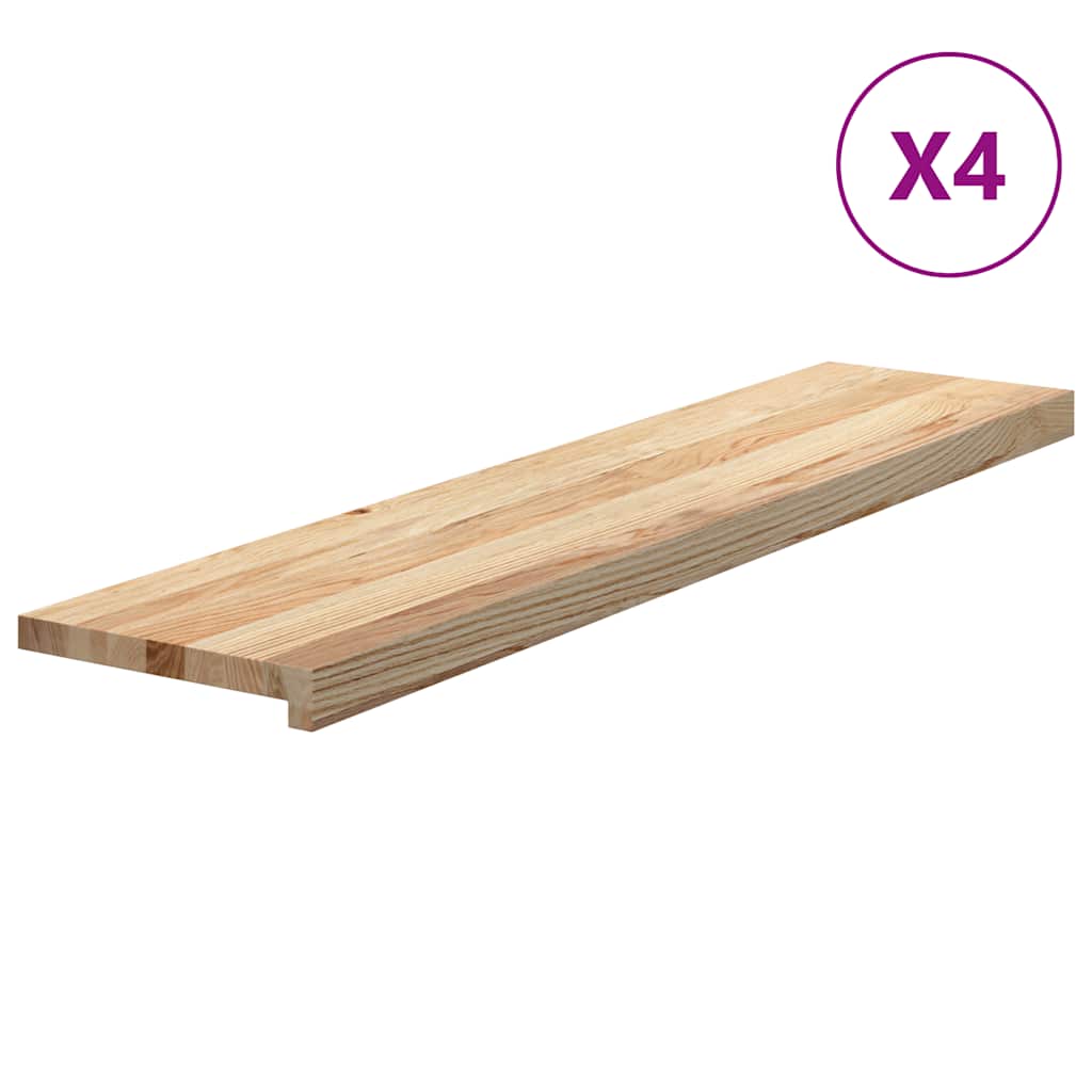 Vidaxx Treppenstufen 4 Stück 110x25x2 cm unbehandelte massive Eiche