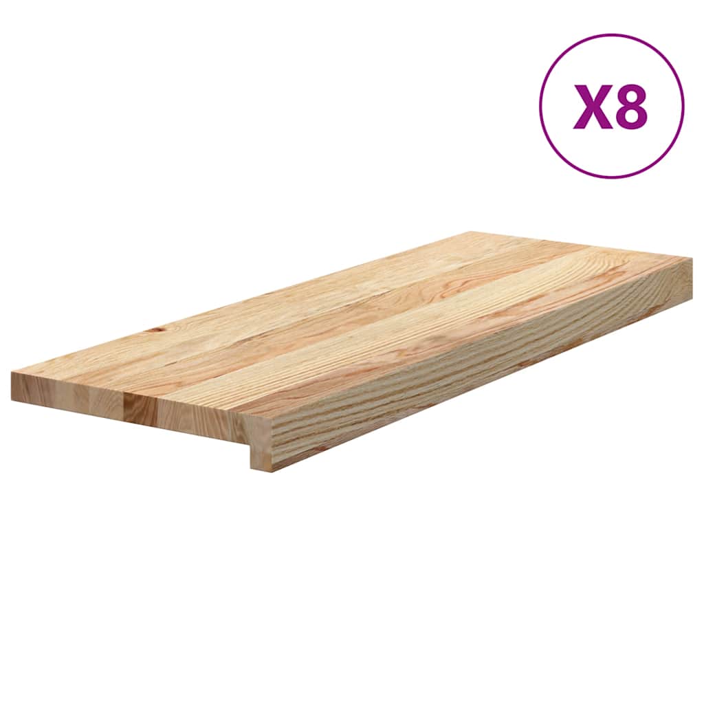 Vidaxx Treppenstufen 8 Stück 70x30x2 cm unbehandelte massive Eiche