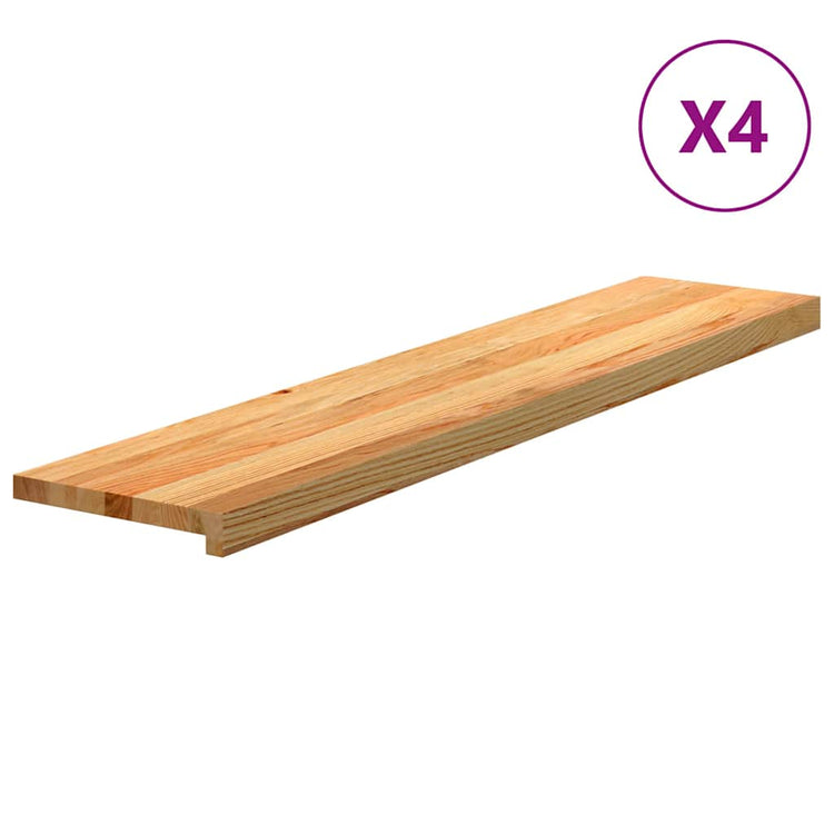 Vidaxx Treppenstufen 4 Stk. 120x25x2 cm Eiche massiv hellbraun