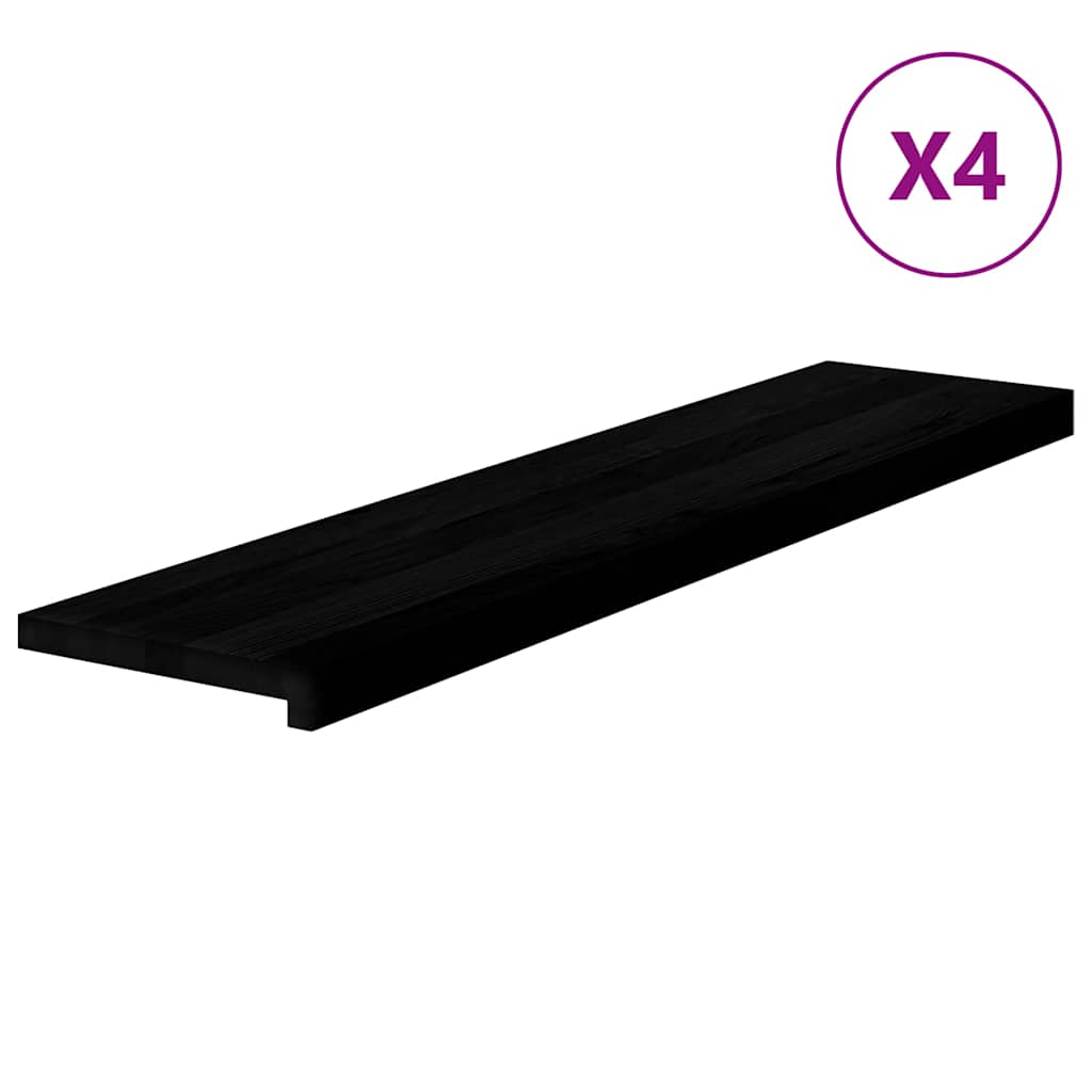 Vidaxx Treppenstufen 4 Stk. 110x25x2 cm massive Eiche dunkelbraun