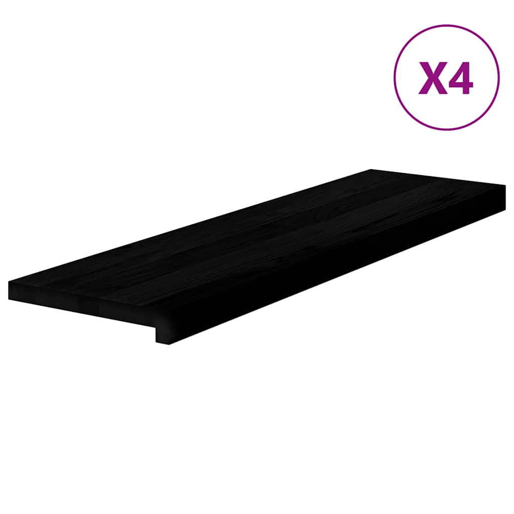 Vidaxx Treppenstufen 4 Stück 90x30x2 cm massive Eiche dunkelbraun