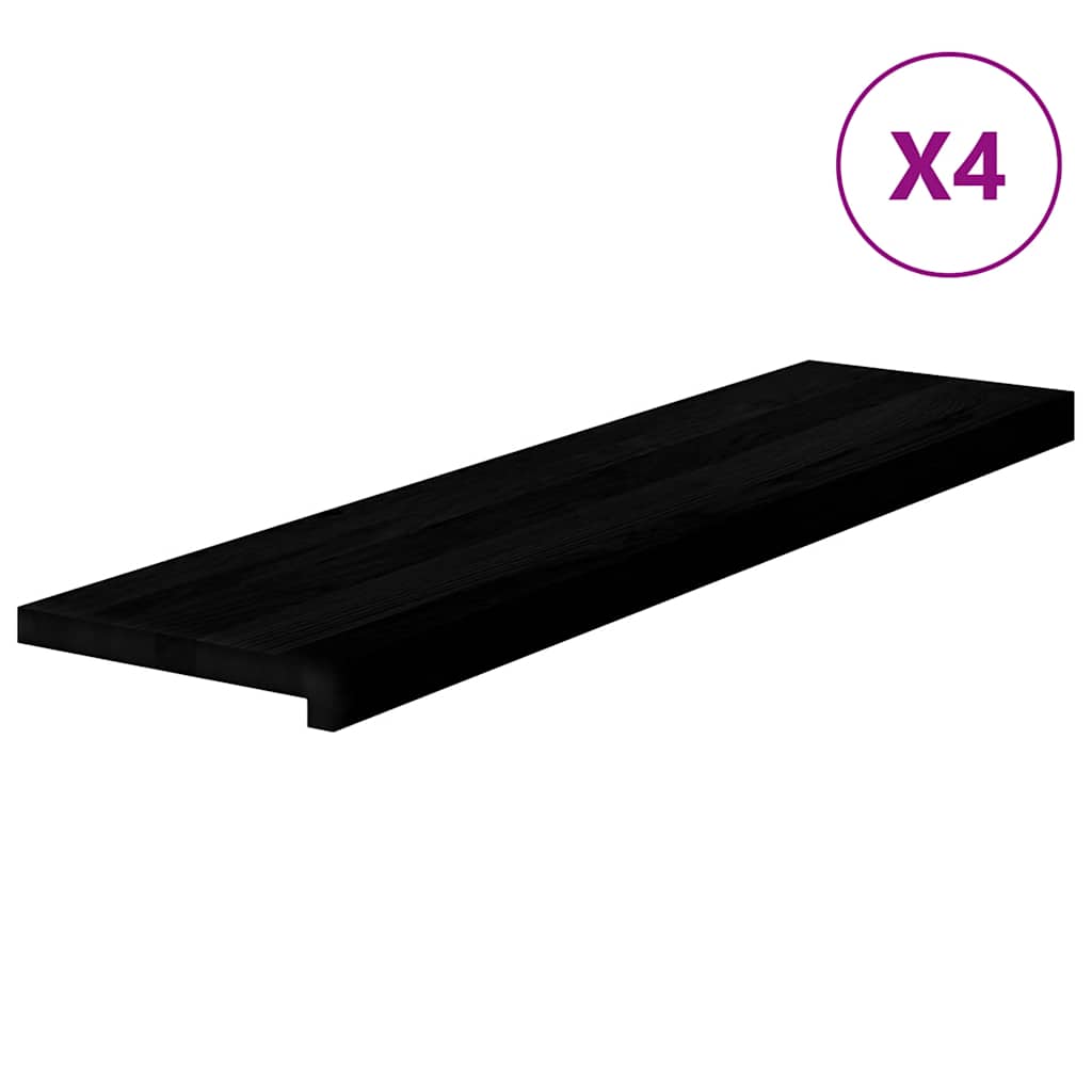 Vidaxx Treppenstufen 4 Stk. 100x30x2 cm massive Eiche dunkelbraun