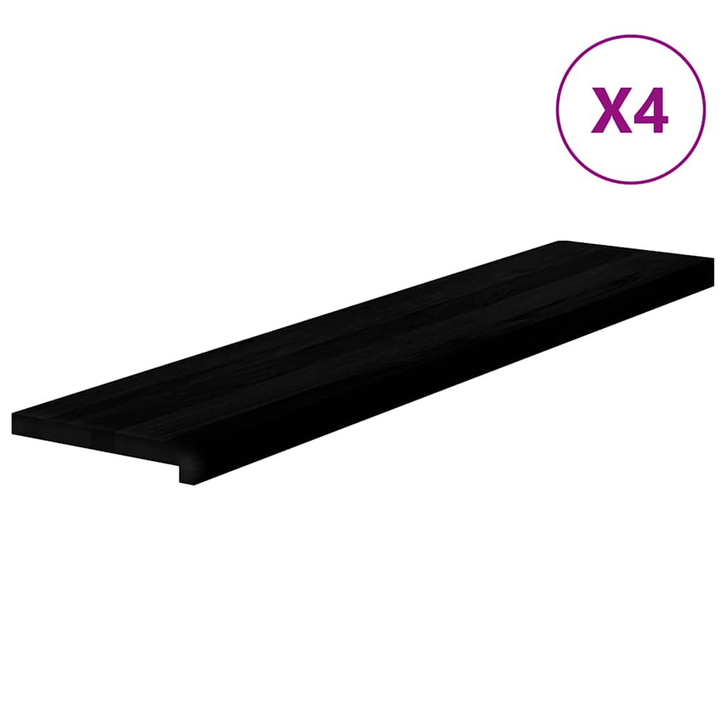 Vidaxx Treppenstufen 4 Stück 120x30x2 cm massive Eiche dunkelbraun