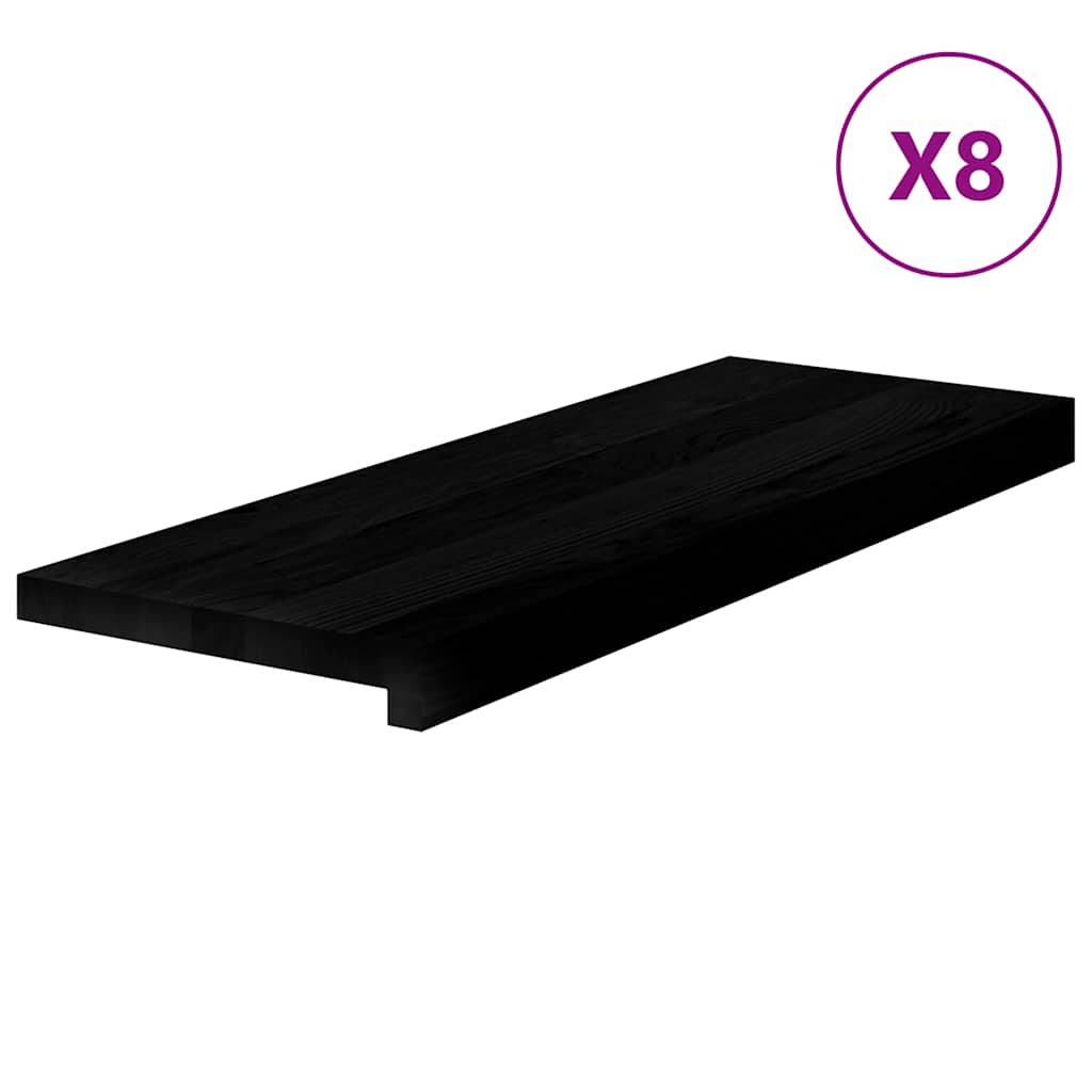 Vidaxx Treppenstufen 8 Stk. 70x25x2 cm massive Eiche dunkelbraun
