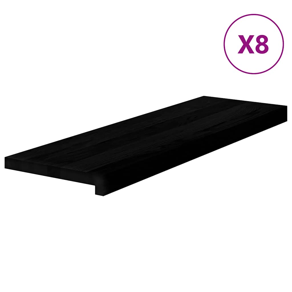 Vidaxx Treppenstufen 8 Stk. 80x25x2 cm massive Eiche dunkelbraun