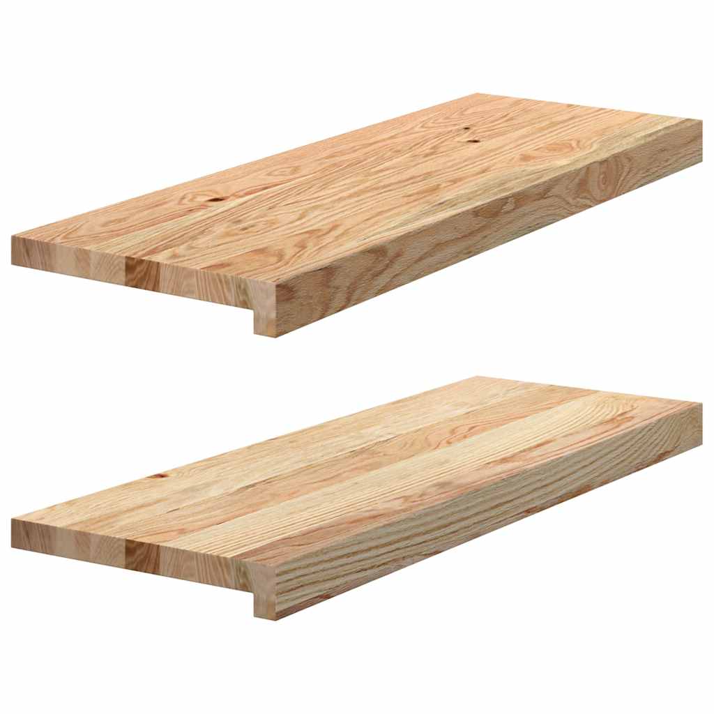 VIDAXL -Schritte 2 ST 70x25x2 cm Unbehandelte Feststoffeiche