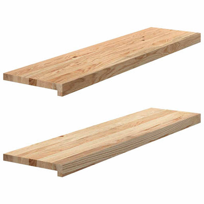 VIDAXL -Schritte 2 ST 100x25x2 cm unbehandelte Feststoffeiche